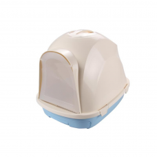 Topsy Cat Litter Box Closed With Drawer & Gridding Blue
